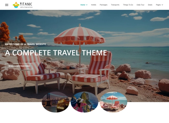 Titanic Hotel Booking and Travel Tourism Template
