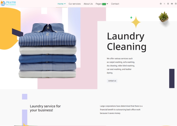 Pratic Dry cleaner Laundry Template