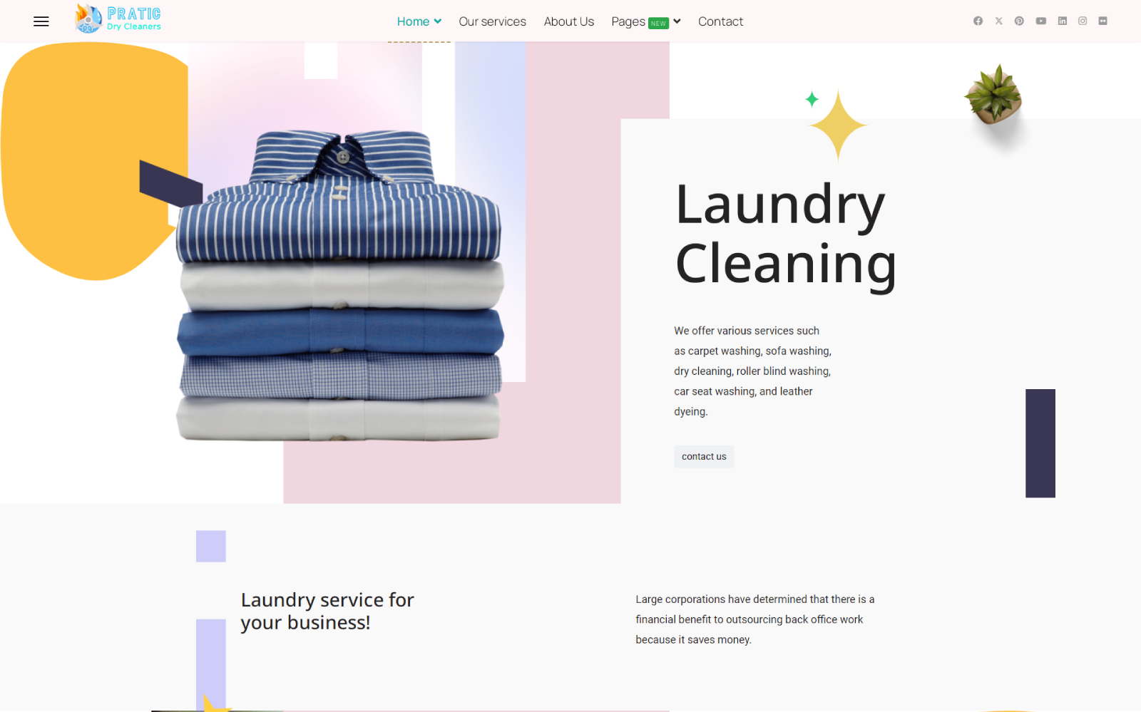 Dry Cleaners Joomla 5 Templates and Themes
