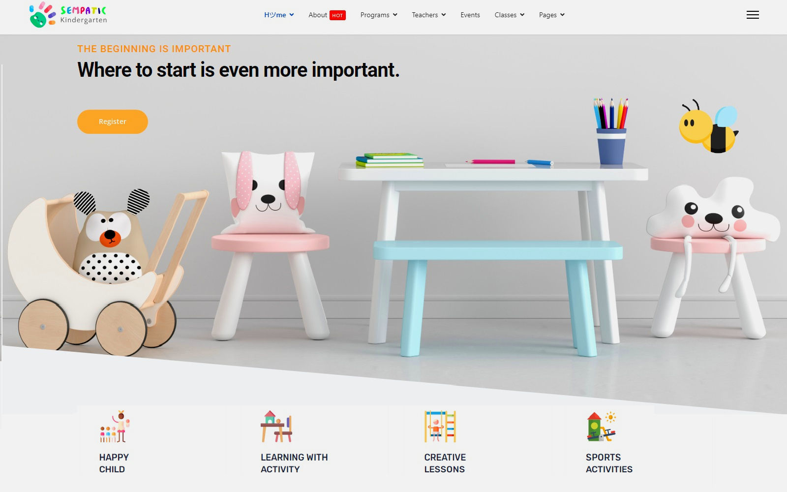 Kindergarten Joomla template for kids schools